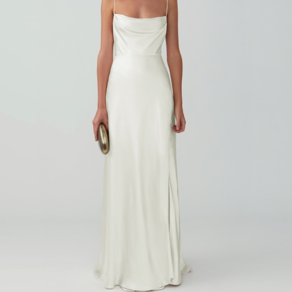 Fame and Partners Satin Slip Wedding Dress